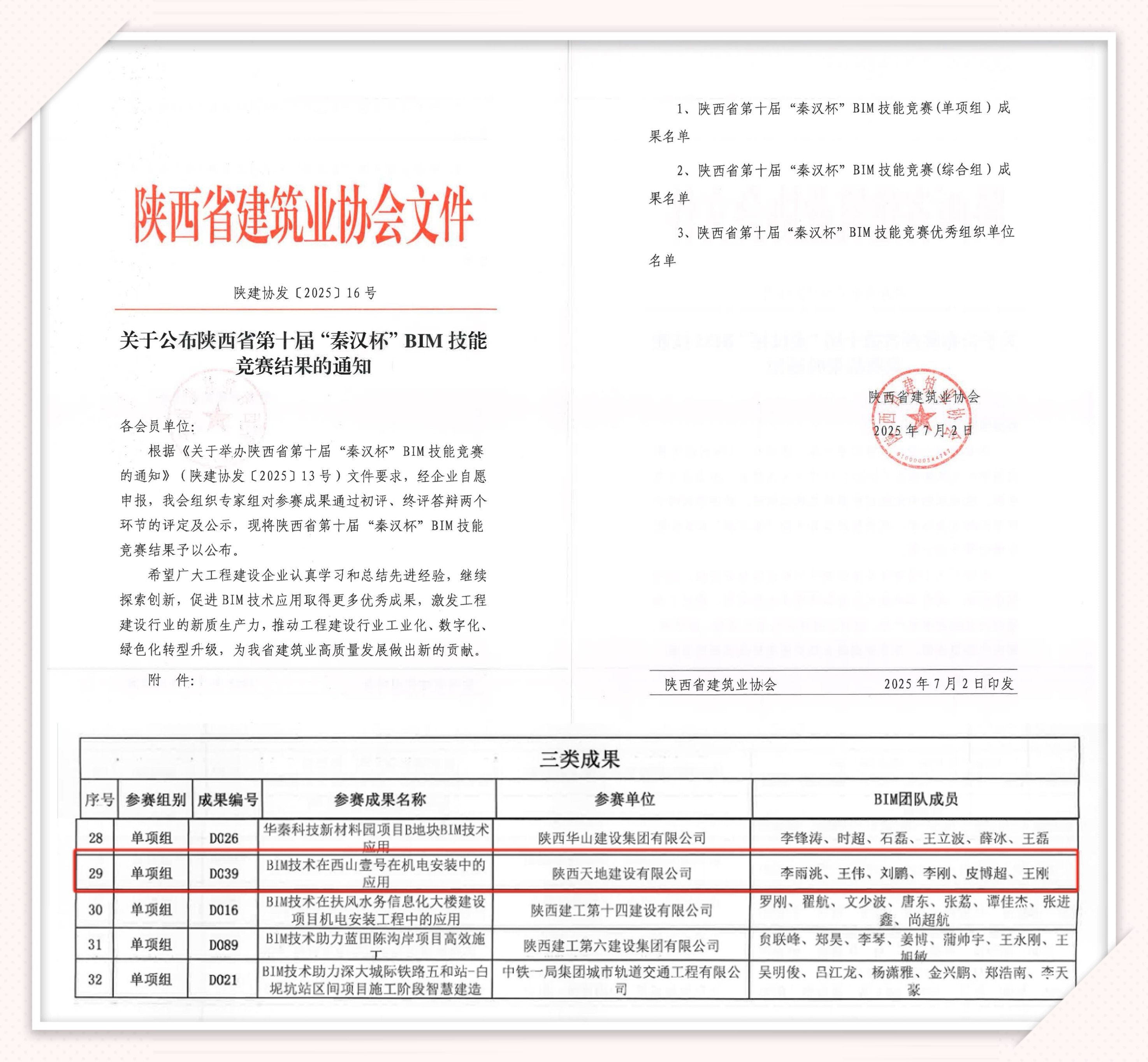 041751613374140022.jpeg 7月2日,天地建设西山壹号项目荣获陕西省第十届“秦汉杯”BIM技能竞赛(单项组)三类成果奖项(郑立宇).jpg